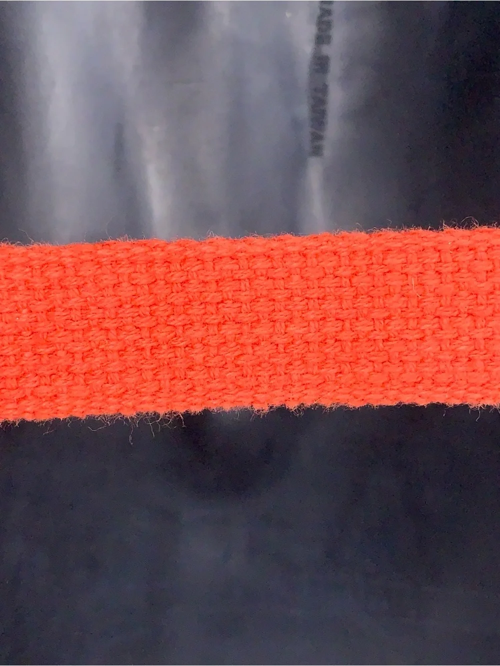 Vintage Small Red Canvas Tan Brown Leather Belt Womens 28 Inch Length Western